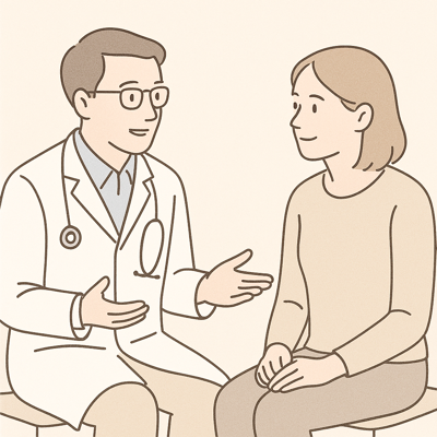 Doctor with patient